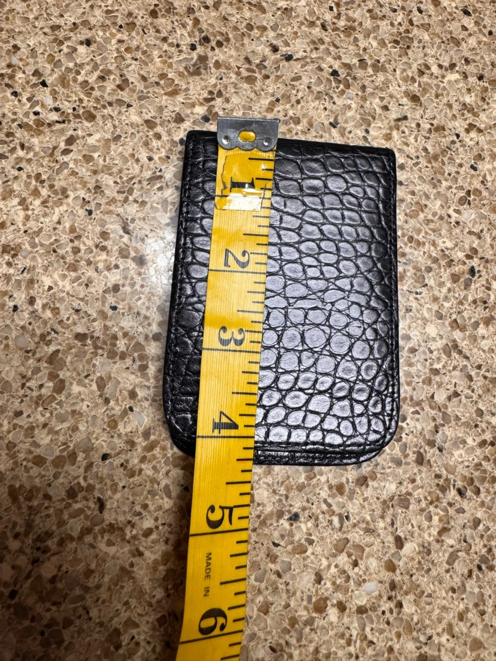 Black Croc-Embossed Banknotes & Card Holder Wallet- Source Unknown